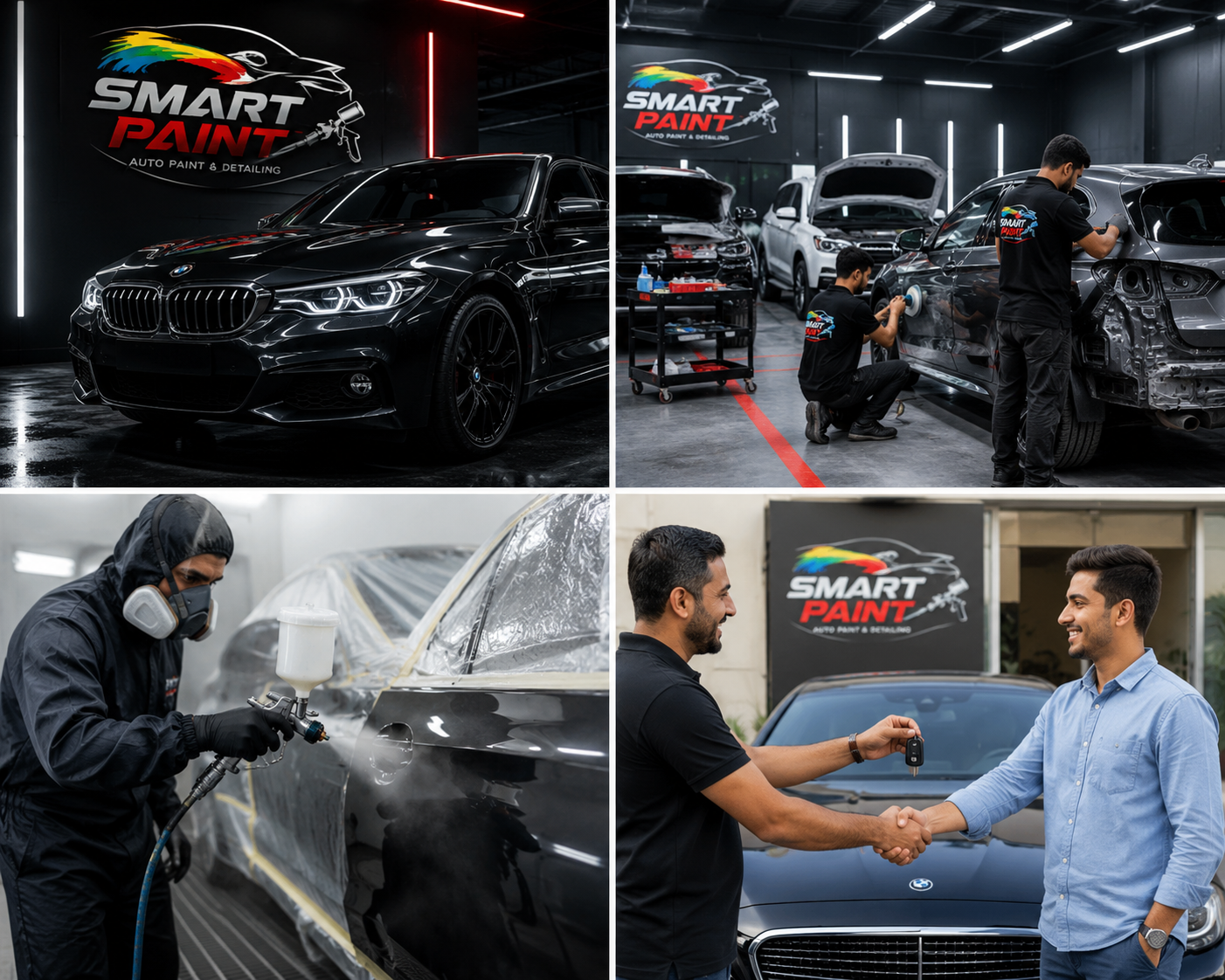 Customer car delivery after smart paint repair in Dubai